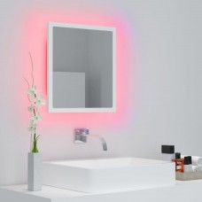 Vannasistabas spogulis, led, balts, 40x8,5x37 cm, akrils