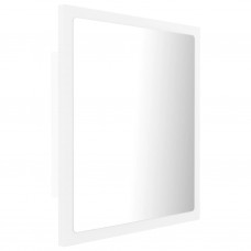Vannasistabas spogulis, led, balts, 40x8,5x37 cm, akrils