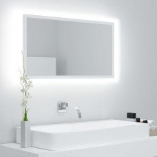 Vannasistabas spogulis, led, balts, 80x8,5x37 cm, akrils