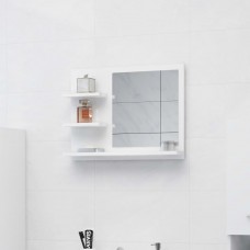 Vannasistabas spogulis, spīdīgi balts, 60x10,5x45 cm
