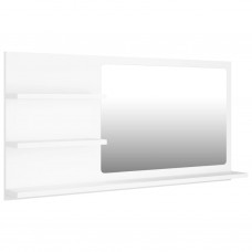 Vannasistabas spogulis, balts, 90x10,5x45 cm, skaidu plāksne