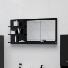Vannasistabas spogulis, melns, 90x10,5x45 cm, skaidu plāksne
