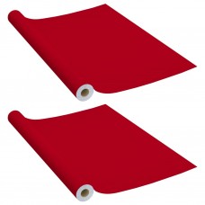 Mēbeļu līmplēves, 2 gab., sarkanas, 500x90 cm, pvc