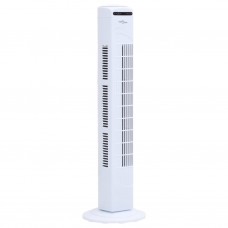 Torņa ventilators, tālvadības pults, taimeris, φ24x80 cm, balts