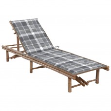 Dārza sauļošanās zvilnis ar matraci, bambuss