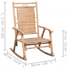 Šūpuļkrēsls ar matraci, bambuss