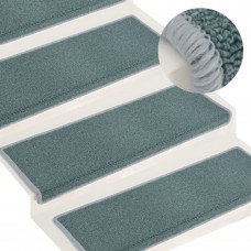 Kāpņu paklāji, 15 gab., 65x21x4 cm, zili
