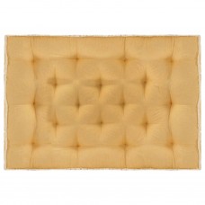 Palešu dīvāna matracis, 120x80x10 cm, dzeltens