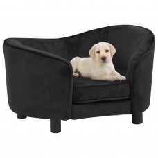 Dīvāns suņiem, melns, 69x49x40 cm, plīšs