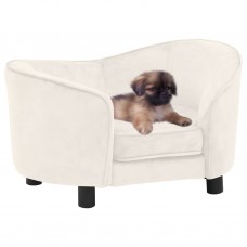 Dīvāns suņiem, krēmkrāsas, 69x49x40 cm, plīšs