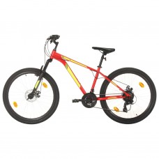 Kalnu velosipēds, 21 ātrums, 27,5'', 38 cm, sarkans