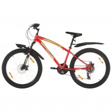Kalnu velosipēds, 21 ātrums, 26'', 36 cm, sarkans