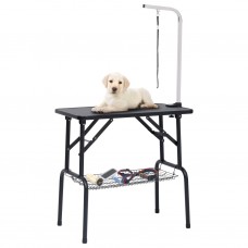 Regulējams suņu kopšanas galds ar cilpu un grozu