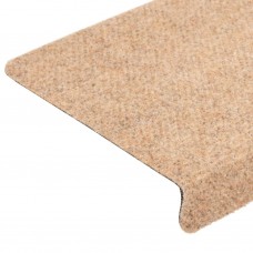 Kāpņu paklāji, 5 gab., 65x21x4 cm, brūni