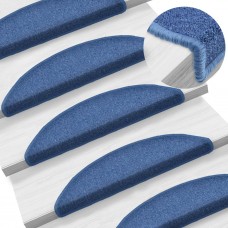 Kāpņu paklāji, 10 gab., 56x17x3 cm, zili