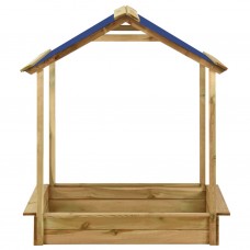 Āra rotaļu māja ar smilšu kasti, 128x120x145 cm, priedes koks