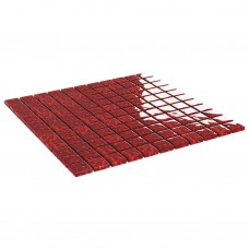 Mozaīkas flīzes, 11 gab., sarkanas, 30x30 cm, stikls