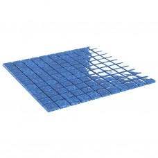 Mozaīkas flīzes, 11 gab., zilas, 30x30 cm, stikls