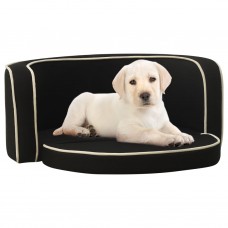 Saliekams dīvāns suņiem, melns, 76x71x30 cm, lins, matracis