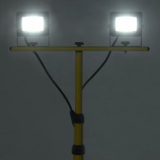 Led prožektors ar statīvu, 2x10 w, vēsi balta gaisma