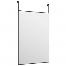 Durvju spogulis, melns, 40x60 cm, stikls un alumīnijs