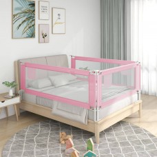 Bērnu gultas aizsargbarjera, rozā, 150x25 cm, audums