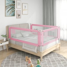 Bērnu gultas aizsargbarjera, rozā, 160x25 cm, audums