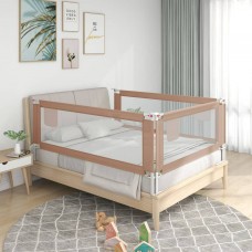 Bērnu gultas aizsargbarjera, pelēkbrūna, 90x25 cm, audums