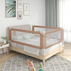Bērnu gultas aizsargbarjera, pelēkbrūna, 120x25 cm, audums