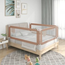 Bērnu gultas aizsargbarjera, pelēkbrūna, 180x25 cm, audums