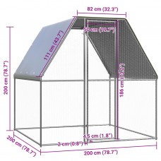 Vistu būris, 2x2x2 m, cinkots tērauds