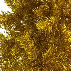 Mākslīgā ziemassvētku egle, šaura, 120 cm, zelta krāsā