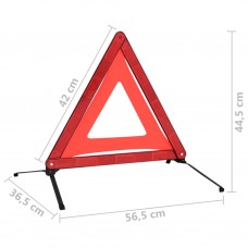 Satiksmes trīsstūri, 4 gab., sarkani, 56,5x36,5x44,5 cm