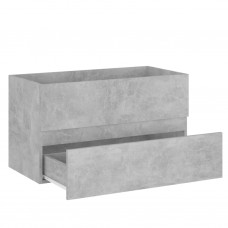Skapītis ar iebūvētu izlietni, betona pelēks, skaidu plāksne