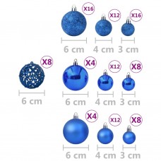 Ziemassvētku bumbas, 100 gab., zilas