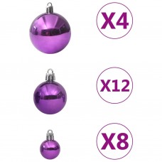 Ziemassvētku bumbas, 100 gab., violetas