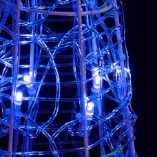 Led lampiņu dekorācija, akrils, piramīda, 90 cm, zila