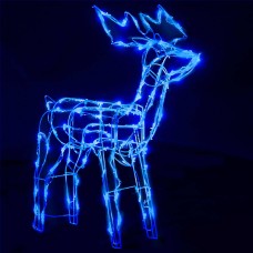 3-daļīgs ziemassvētku dekors ar lampiņām, brieži, 229 led