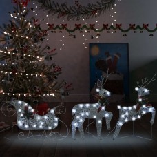 Ziemassvētku dekorācija, ziemeļbrieži un kamanas, 60 led