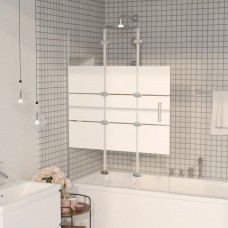 Salokāma dušas siena, esg, 100x140 cm, balta