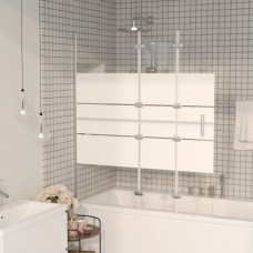 Salokāma dušas siena, esg, 120x140 cm, balta