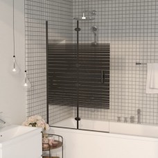 Salokāma dušas siena, esg, 80x140 cm, melna
