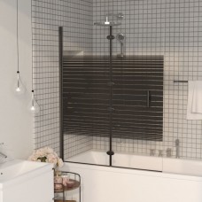 Salokāma dušas siena, esg, 100x140 cm, melna