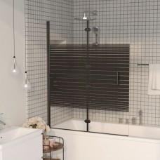 Salokāma dušas siena, esg, 120x140 cm, melna