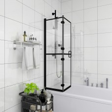 Salokāma dušas kabīne, esg, 100x140 cm, melna