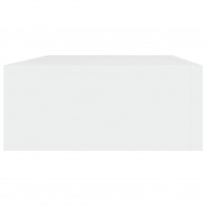 Sienas atvilktņu plaukts, balts, 40x23,5x10 cm, mdf
