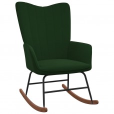 Šūpuļkrēsls, tumši zaļš samts