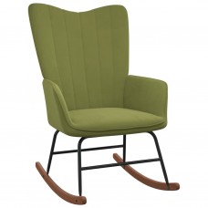Šūpuļkrēsls, gaiši zaļš samts