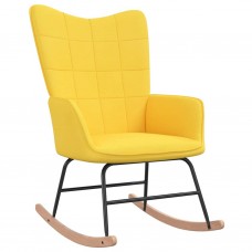 Šūpuļkrēsls, sinepju dzeltens audums