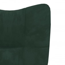 Atpūtas krēsls, tumši zaļš samts